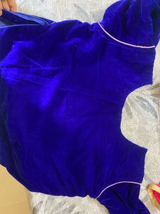 Embroidered Blue and pink lehanga