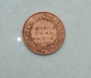 1939 India Quarter Anna Coin