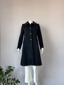 Dark Grey Fur Collar Coat