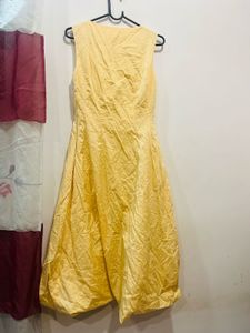 Yellow Balloon Midi Dress