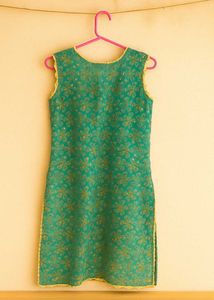 Pure Lucknow Chikankari Handwork Kurta | Sea Green