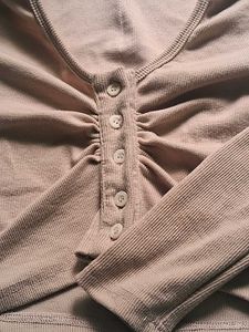 Cute Button-Front Top