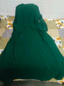 Emerald Green Embroidered Frock