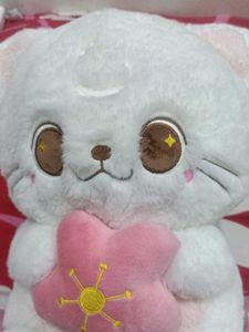 Cute Plush Cat with Heart