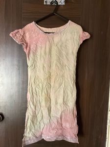 Pink & Beige Ethnic Kurti Shinning 🩷🤍