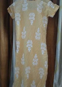 Yellow Embroidered Kurta