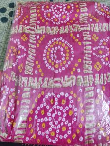 Vibrant Pink Bandhani Dupatta - 2.5m