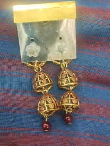 Golden Jhumka Earrings
