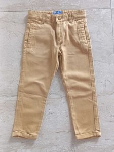 Branded Flat-Front Trousers For Boys