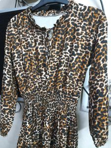 Tiger Print Midi Dress