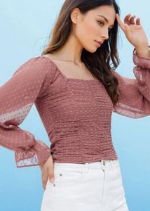 Mauve Long Sleeve Top