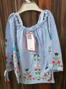 Cute Striped Floral Top