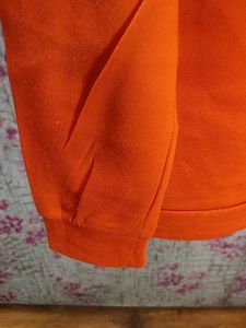 Orange Hoodie with Drawstrings
