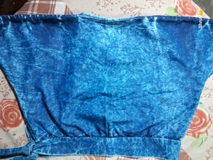 Blue Butterfly Top One Time Used