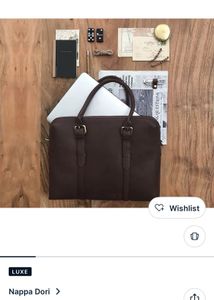 Nappa Dori Leather Laptop Bag | 15 Inch |