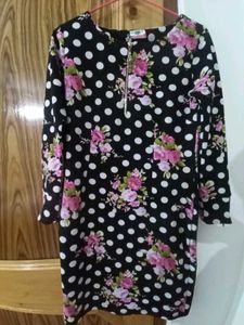 Floral &amp; Polka Dot Jacket with White Sleeves