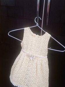 Ivory Floral Leaf Baby Dress
