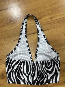 Zebra Print Halter Top