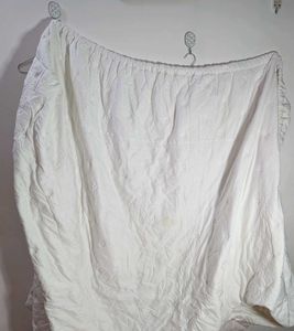 White Bedsheet (Thick with elastic on sides)