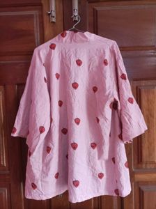 Strawberry Print Kimono