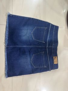 mini denim skirt