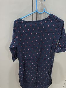 Navy Print Tunic