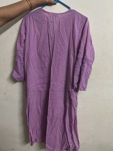 Lavender Embroidered Kurta