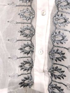 White Embroidered Tunic Top
