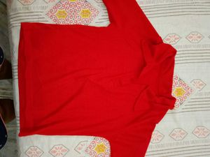 Red Long Sleeve Top