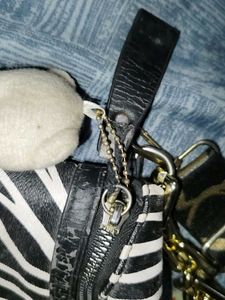 Zebra Print Shoulder Bag