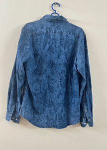 Denim Print Shirt (L Size ) ♥️