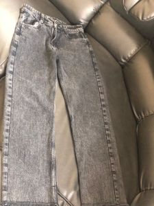 Grey Wash Straight Leg Jeans