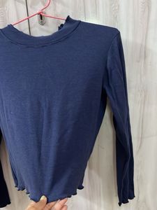 Navy Long Sleeve Top
