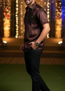 men&#39;s Stylish coffee brown Shirt