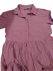 Striped Pink Shirt Dress