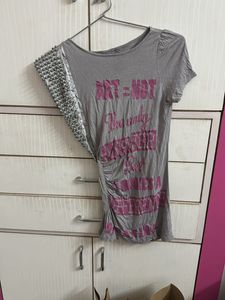 One Shoulder Heavy Cover Gathered Top