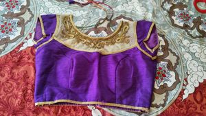 Designer Purple Padded Blouse