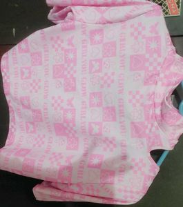 Tokyo Talkies Pink And White Print Top