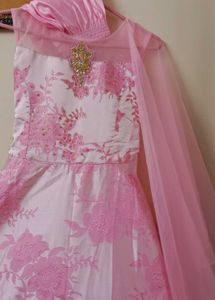 Pink Floral Ethnic Gown