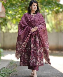 Floral Print Anarkali Kurta Set