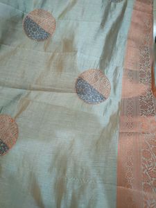 Greyish Beige Fancy Saree