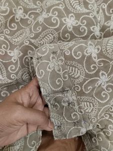 Bright Skater Skirt Chikankari Embroidery