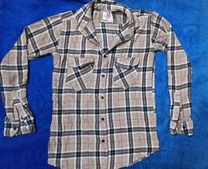 Mens Checked Printed Shirt With Full Sleeves