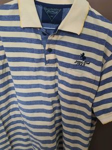 T-shirt Yellow with Blue lines