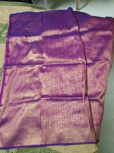 Elegant Purple Banarasi Saree