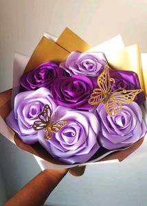 Handmade Ribbon Rose Bouquet 🎀