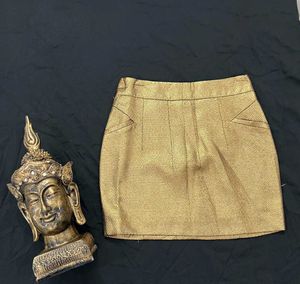 Gold Mini Skirt