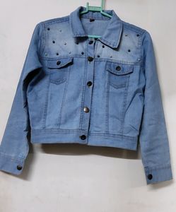 Stone Work Jeans Jacket