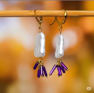 Baroque Pearl Dangle Earrings