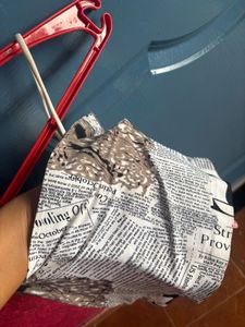 Newspaper Print Crop Top